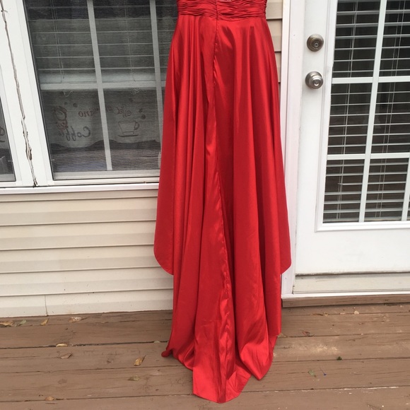 Jaaz Couture jewel stone embellished high lo dress - Picture 4 of 8